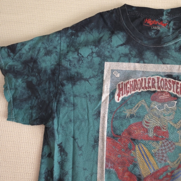Tie Dye Maine High Roller Lobster Co Shirt  Large Awesome Graphics - Picture 3 of 12